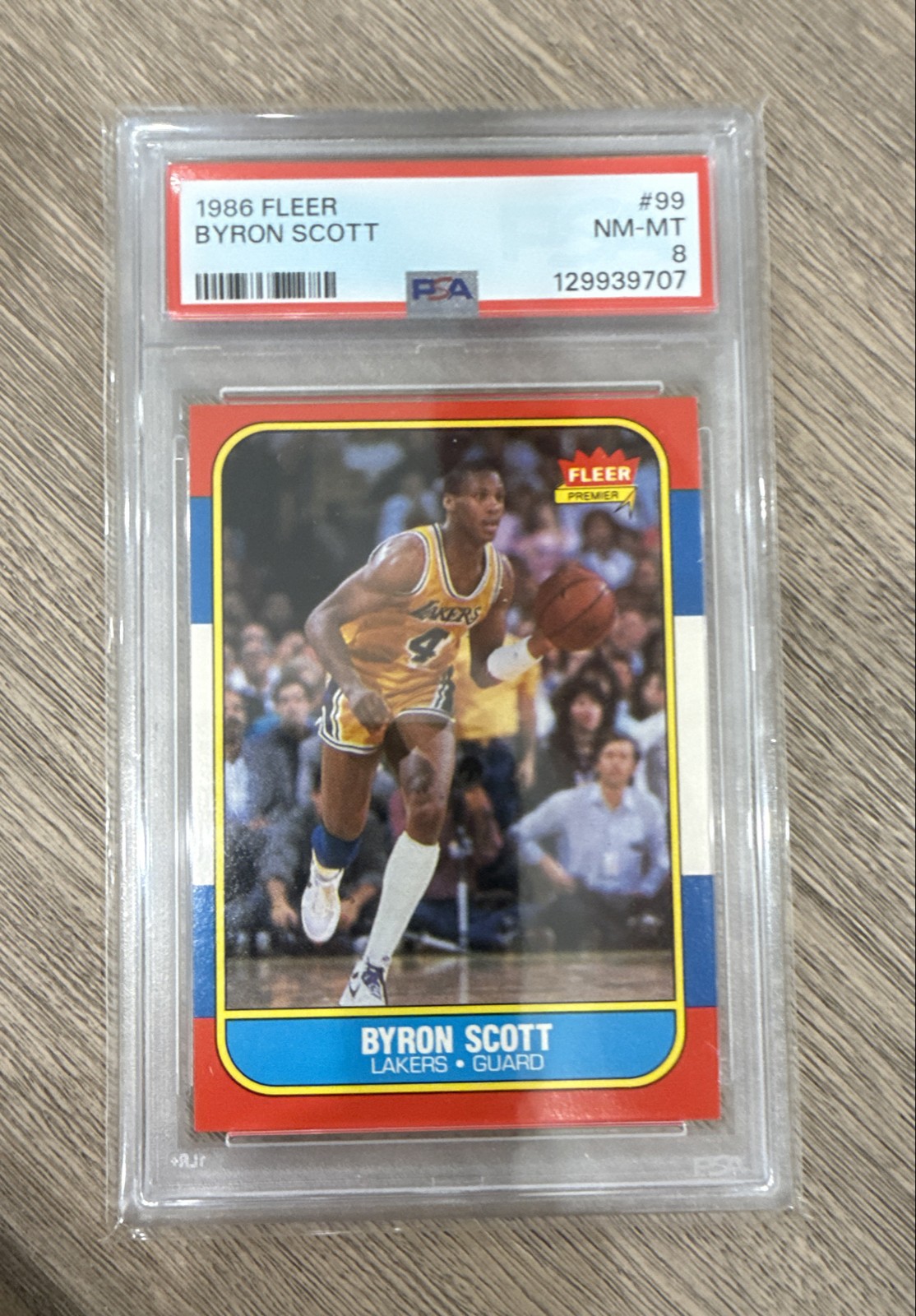 1986-87 Fleer - Byron Scott #99 PSA 8