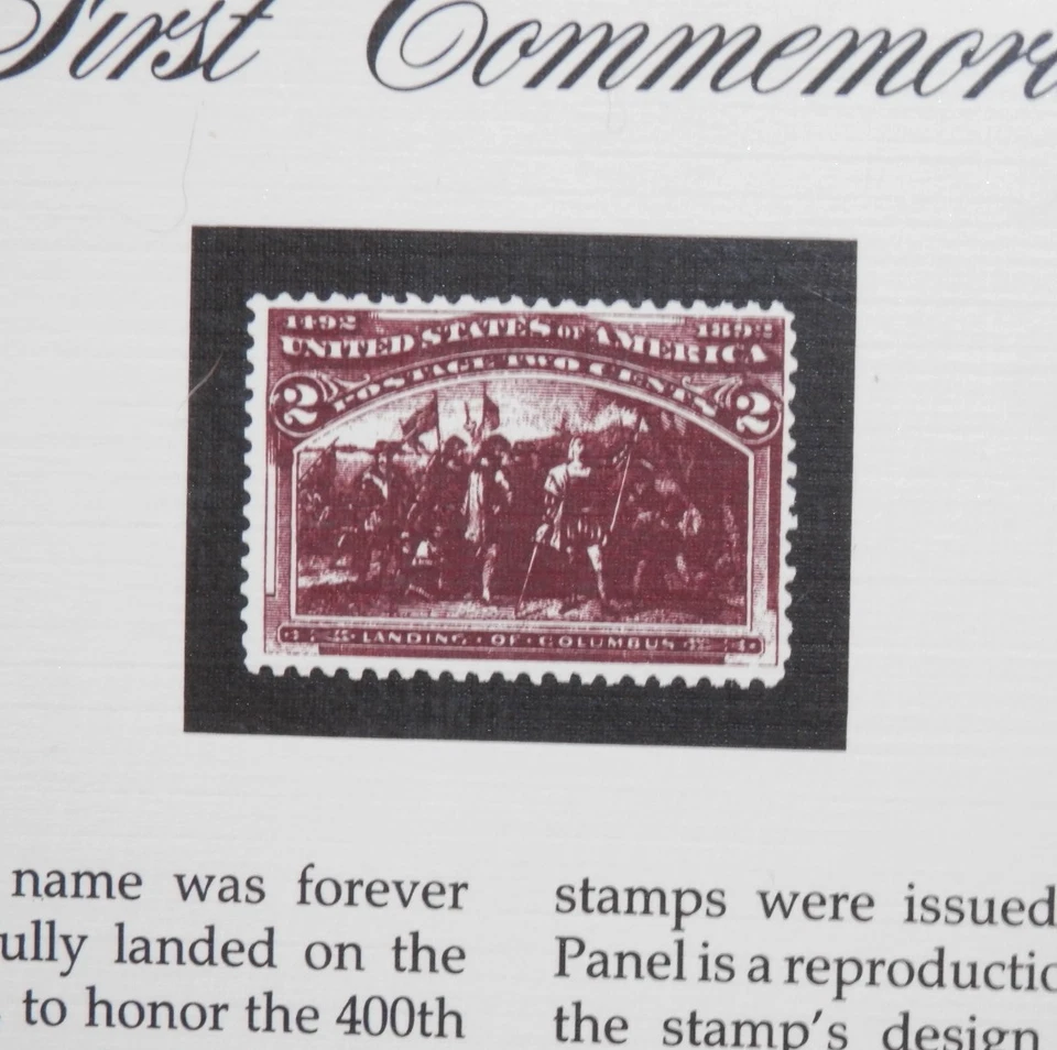 Fleetwood America's First 1986 carpeta de estampillas conmemorativas • Columbus 1892 sellada Foto 2 de 4