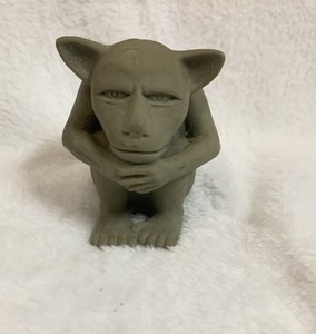 Vintage 1990 Dedo Gargoyle Mythical Statue 3" Figurine Signed K. Keith Findling