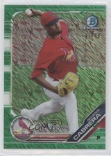 2019 Bowman Chrome Prospects Green Shimmer Refractor 31/99 Genesis Cabrera 0io