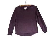 Live Love Lounge Karen Neuburger Small Purple Heathered Sweatshirt Top Pajama