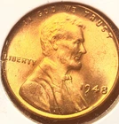 1948-P Lincoln Wheat Cent Penny GEM RED BU From an Original Bank Roll