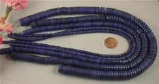 Bulk sale// 5 strands (4-12mm diameter )blue/lapis color heishe beads(s122-w7.5)