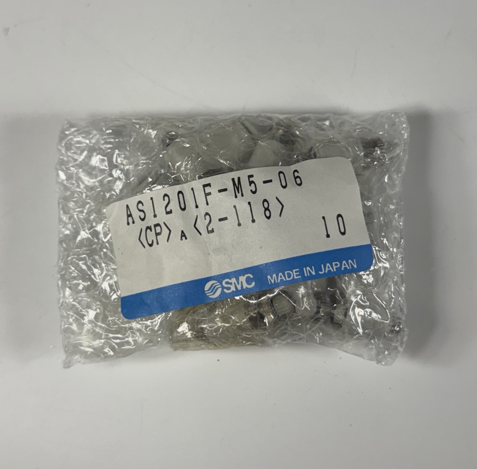SMC AS1201F-M5-06 Elbow Speed Controller Air Flow 6mm Control Valve - 10 piece