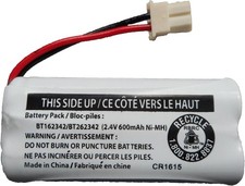 BT162342 BT262342 Replacement Battery for Vtech/AT T Cordless Phones - 600mAh