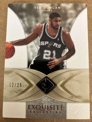 2006-07 Upper Deck Exquisite Collection Gold Tim Duncan #37 (12/25) Spurs