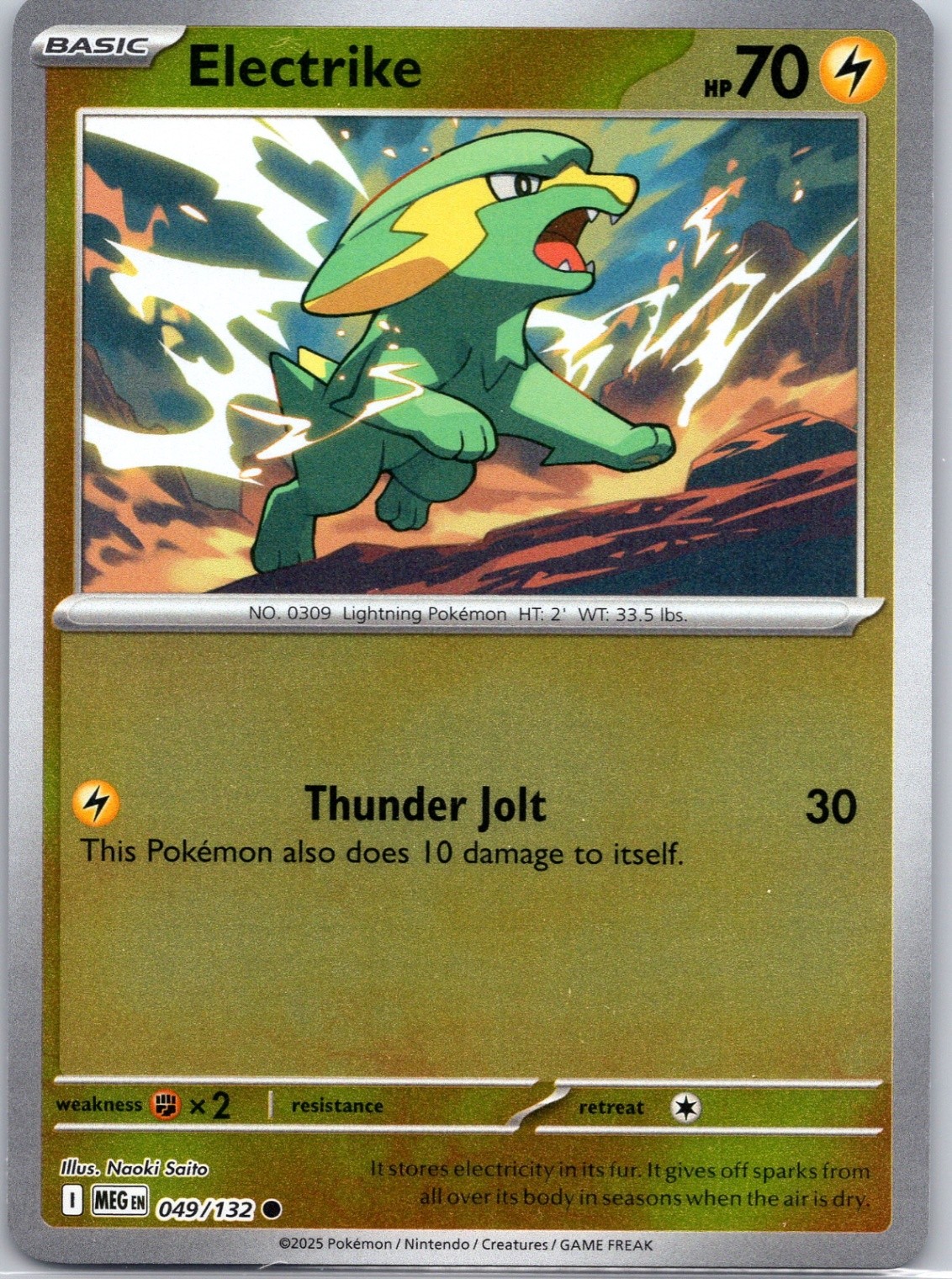 Electrike Reverse Holo ME01: Mega Evolution #049/132 NM
