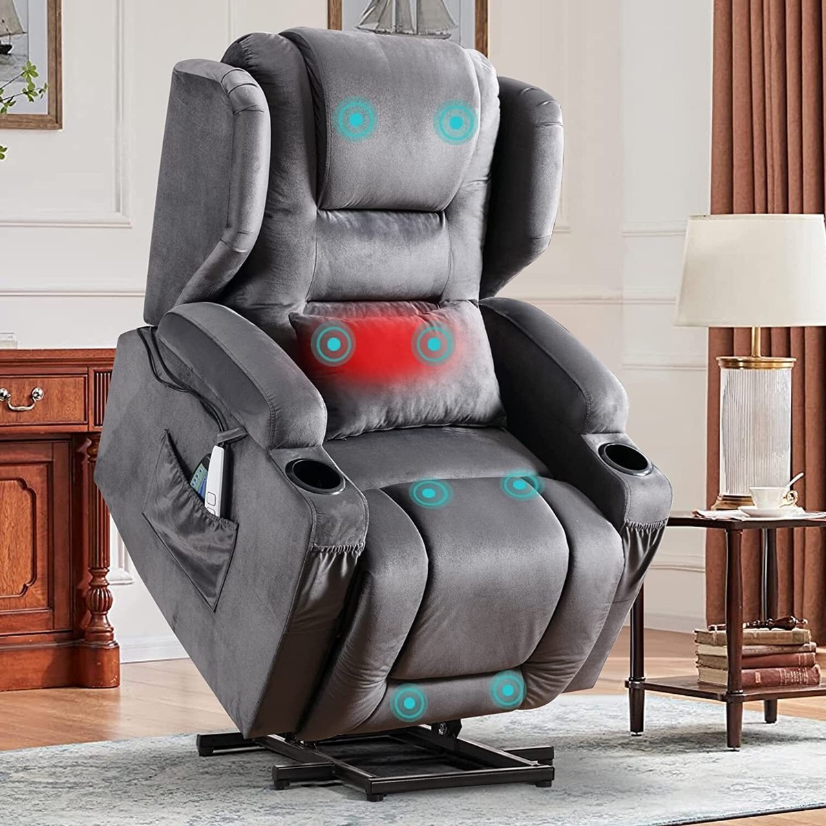 Massage Best Power Recliner With Lumbar Support YOFE Oversized