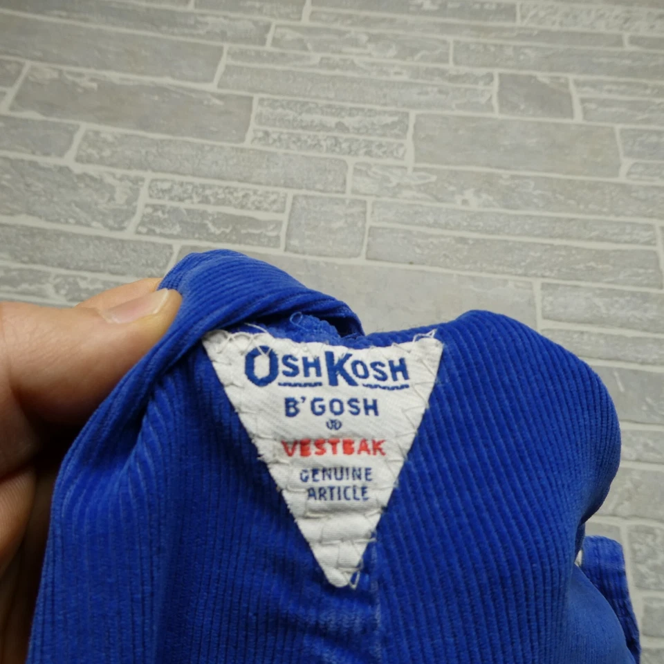 Mono DE COLECCIÓN Osh Kosh B'Gosh Talla Niño 9T Azul Rojo Pana Carpintero Foto 4 de 4
