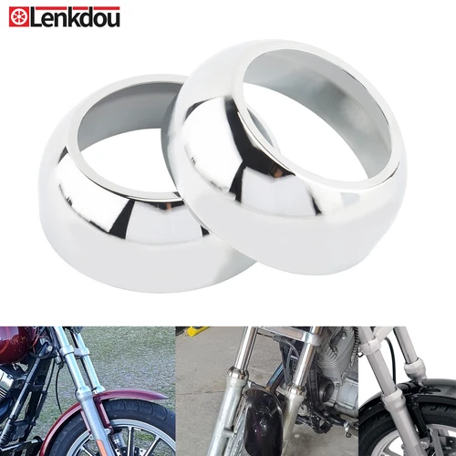 41mm Front Fork Boot Cap Covers For Harley Dyna Wide Glide Softail Custom FXSTC