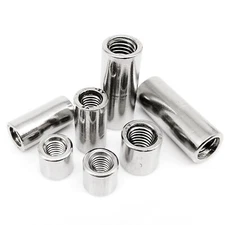 M3-M12 304 Stainless Steel Long Lengthen Round Coupling Connector Sleeve Nut