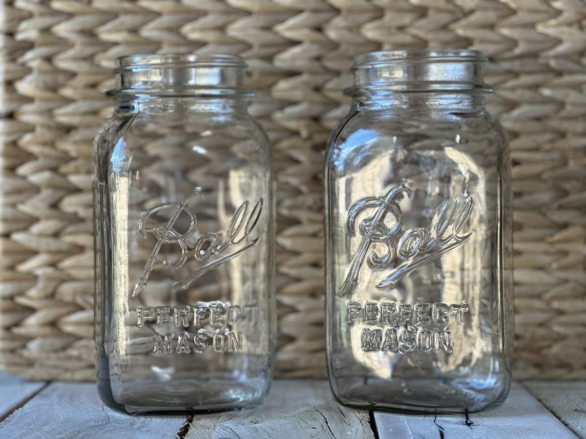 Two (2) Vintage Rare Ball “Perfect” Mason Jars (1913-1933