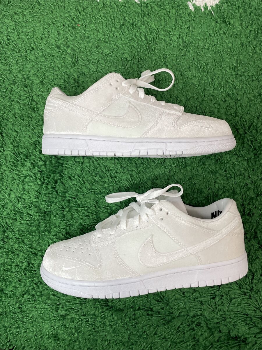 Size 9.5- Nike Dunk Low x Dover Street Market White Velvet Size 9.5- Nike Dunk Low x Dover Street Market White Velvet