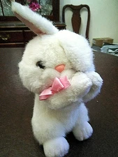 Fabri-Centers Stuffed Plush White Bunny Rabbit 9" Tall