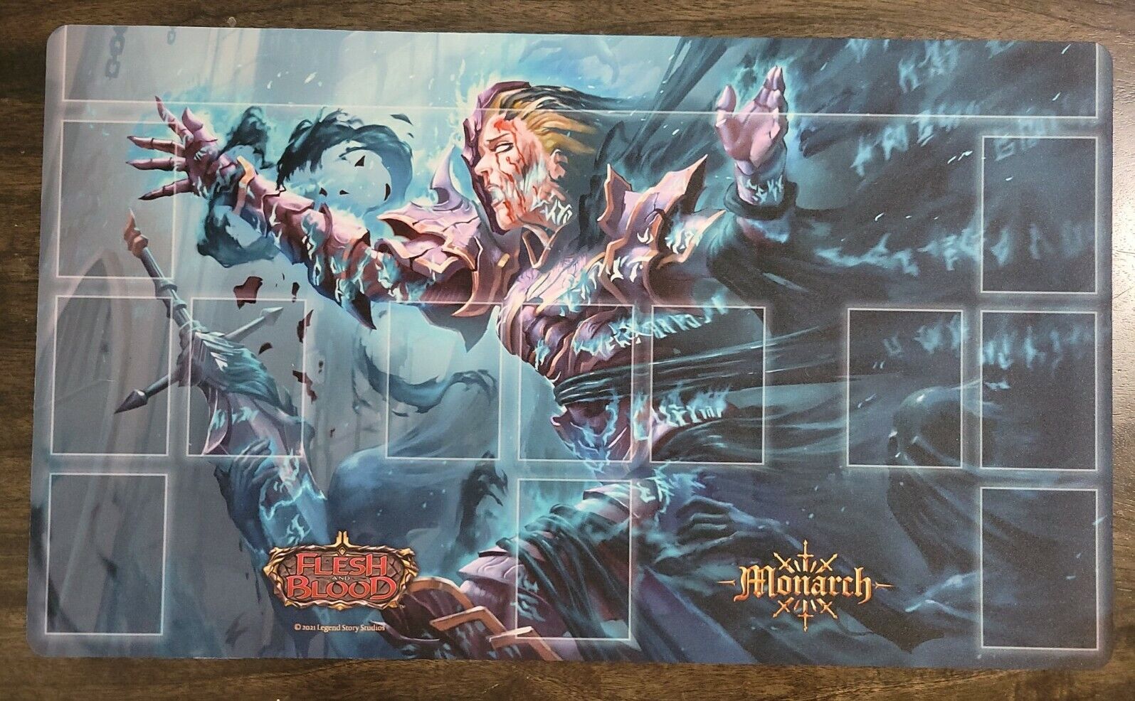  The Gaming Mat Company 2 Player Flesh and Blood TCG Playmat-  Deluxe 28.3 x 28.3 x 0.16 Compatible with Flesh & Blood TCG Cards -  Flesh and Blood Playmat with Zones