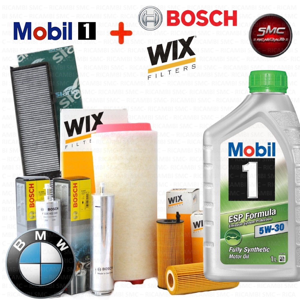 Kit Tagliando Olio + 4 Filtri Misti BMW 3 (e90) 320 D Kw 110 Cv 150 - Immagine 1
