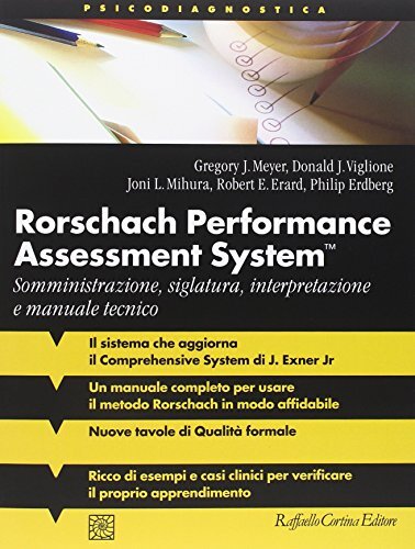 9788860306845 Rorschach performance assessment system. Somminist...nuale tecnico