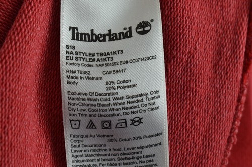TIMBERLAND Red Crewneck Jumper size 2XL Mens Slim Fit Outdoors Outerwear - Picture 11 of 11