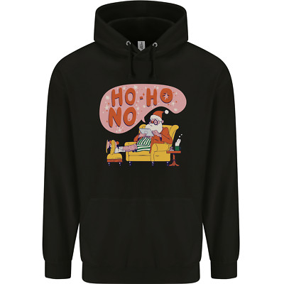 HO HO No Funny Lazy Christmas Bah Humbug Xmas Kinder Kids Hoodie