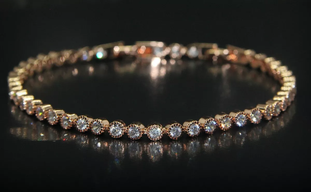 NEW 100 Authentic SWAROVSKI Rhodium Tennis Deluxe Sparkling Bracelet  5409771  eBay