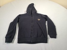 True Religion Hoodie Sweatshirt Kids Sz 5 Black Full Zip Fashion For The Senses