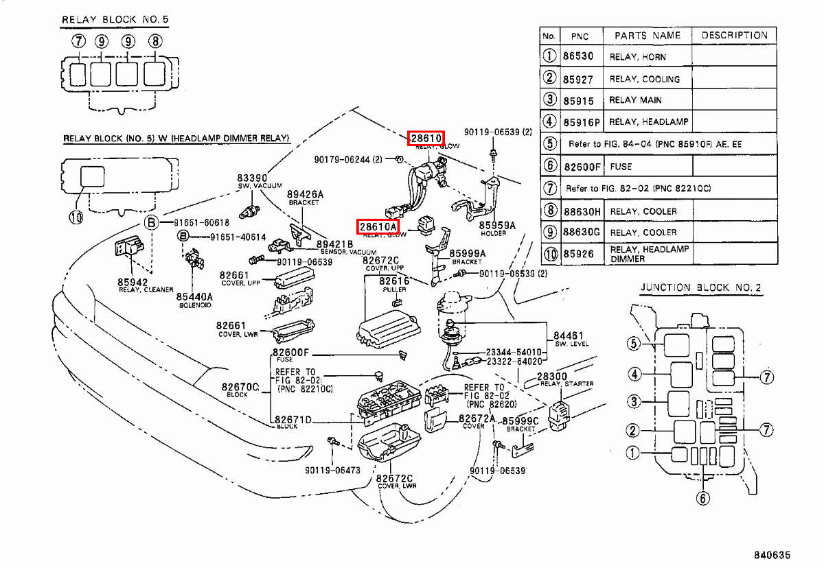 Genuine Toyota Hilux LN107 LN106 3L 2.8 Diesel Glow Plug Relay eBay