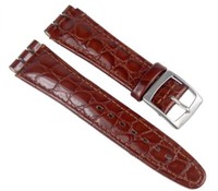 Minott Uhrenarmband 19Mm | Leder Band Braun Passend Zu Swatch 19940