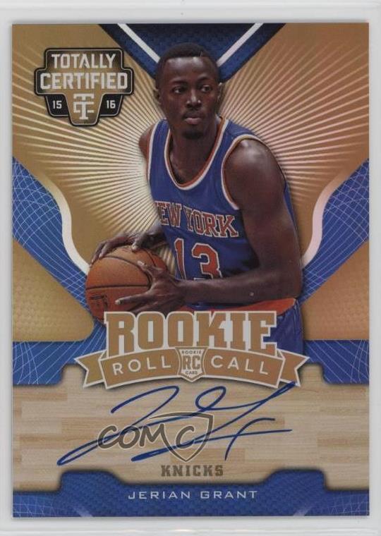 2015-16 Totally Certified Rookie Roll Call Mirror Gold /10 Jerian Grant Auto RC