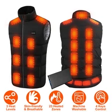 Heated Vest Warm Winter Warm Electric USB Jacket Men Women Heating Coat Thermal