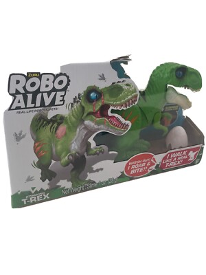 ZURU Robo Alive ATTACKING T-REX Robotic Dinosaur Pet Glow In Dark SLIME EGG 2020
