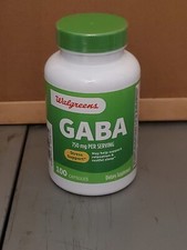  EXP 07/26 Walgreens GABA 750mg Veg. Capsules 100 ct., Stress and Sleep Support