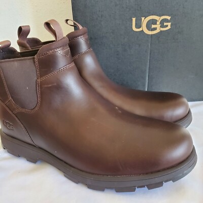 NEW MENS SIZE 7 GRIZZLY UGG HILLMONT CHELSEA LEATHER  display picture 1