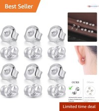 Durable 18K Gold Plated Earring Backs - 12pcs for Studs with