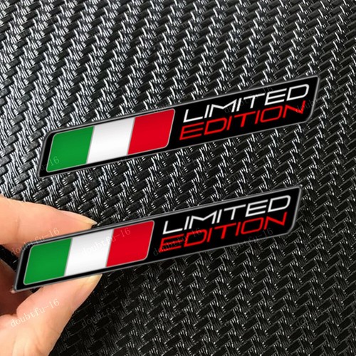 2x ITALY LIMITED EDITION Sticker Emblem Badge Italian Flag Decal Car Accessories - Bild 1 von 12