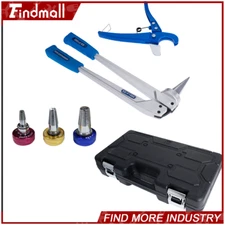 Findmall PEX Expander Tool Kit W/ 1/2" 3/4" 1" Expansion Heads & Tube Cut Plier