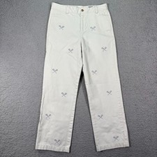 Vineyard Vines Club Pants Boys Size 16 Beige Lacrosse Casual Lax Embroidered Kid