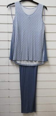 LADIES DUNNES STORES SOFT VISCOSE SLEEVELESS PYJAMA SET UK SIZE 8/10