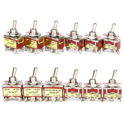 Toggle Switch ON/OFF Heavy Duty E-TEN 15A 250V 2 Terminal Car Boat Waterproof