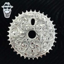 NEW! CUSTOM 36T STEEL FLOWER ENGRAVED CHROME ...