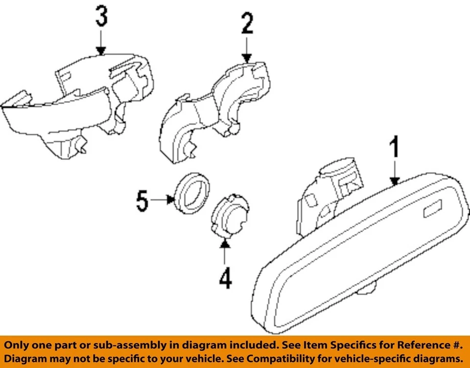 Used Front Center Interior Rear View Mirror fits: 2013 Bmw X1 w/automatic dimmin Foto 3 de 4