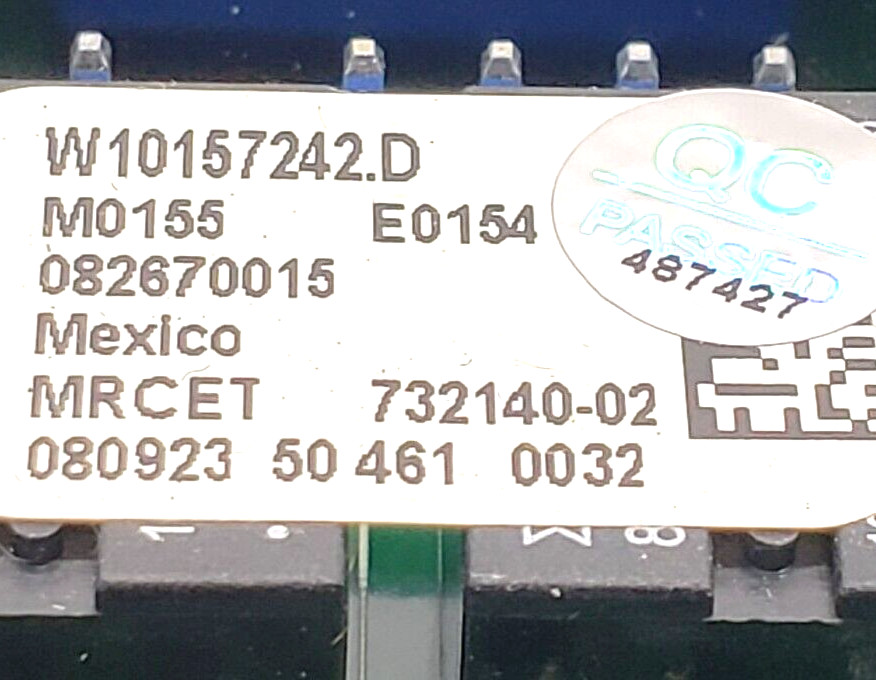 OEM Whirlpool Range Control W10157242 1-Year Guarantee ⭐Free Same Day Ship⭐