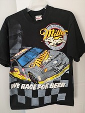 Vintage Men's L Rusty Wallace Shirt Nascar AOP "We Race For Beer" 25 Years Chase