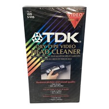 TDK dry type video head cleaner VHS S-VHS new sealed