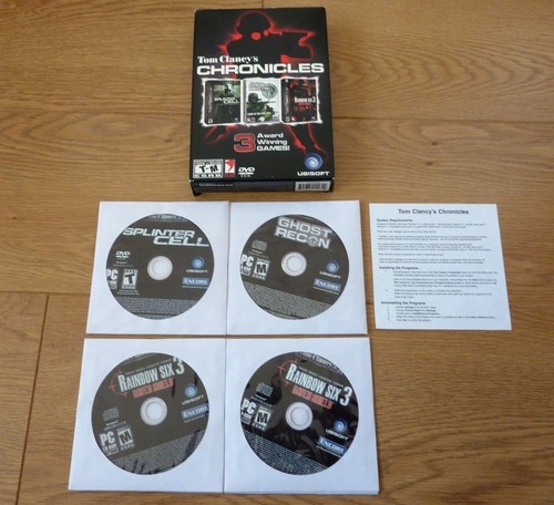 Tom Clancy's Chronicles 3 Award Winning Games for PC 1x DVD & 3x CDs Roms - Picture 2 of 5