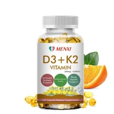 Vitamin D3 K2 Softgels Capsules - Extra Strength D3 K2 Supplements with 10000 IU