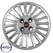 FIAT GRANDE PUNTO COPPA RUOTA 15 CON LOGO ROSSO 2007 COPRICERCHIO 735466748