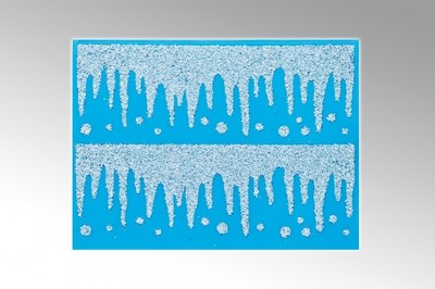 Fensterbild ''Eiszapfen'' mit Glitzer - 30 x 40 cm - Winterdekoration - Weihnachts