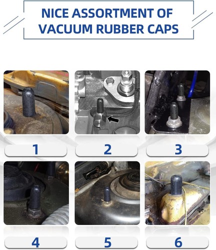 Rubber Vacuum Caps Plug Kit 102 PCS Assorted Vacuum Plugs Hose End Caps NEW - Picture 2 of 7