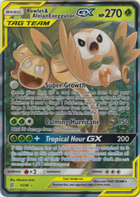 Rowlet &AlolanExeggutor-GX モクロー＆アローラナッシー Rowlet &AlolanExeggutor-GX モクロー＆アローラナッシー - メルカリ