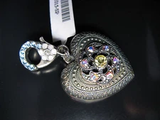 MARIANA HEART CHARM PENDANT SWAROVSKI CRYSTALS KEY CHAIN RING BAG Gift Christmas